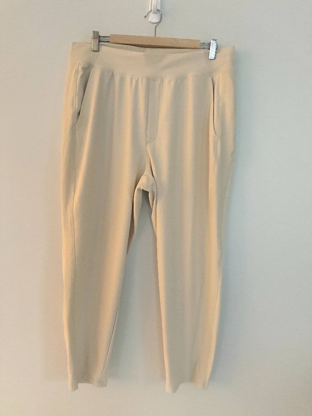 Powersoft Women Tan Elastic Waist Pull On Straight Leg Pants Size XL